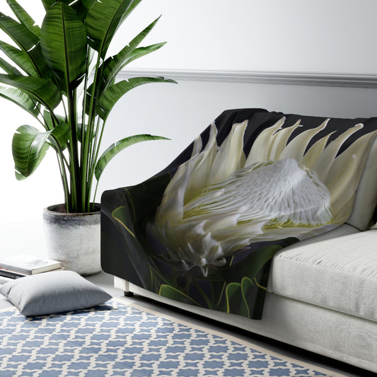 FLORAL PROTEA Cozy Sherpa Fleece Blanket gift for her