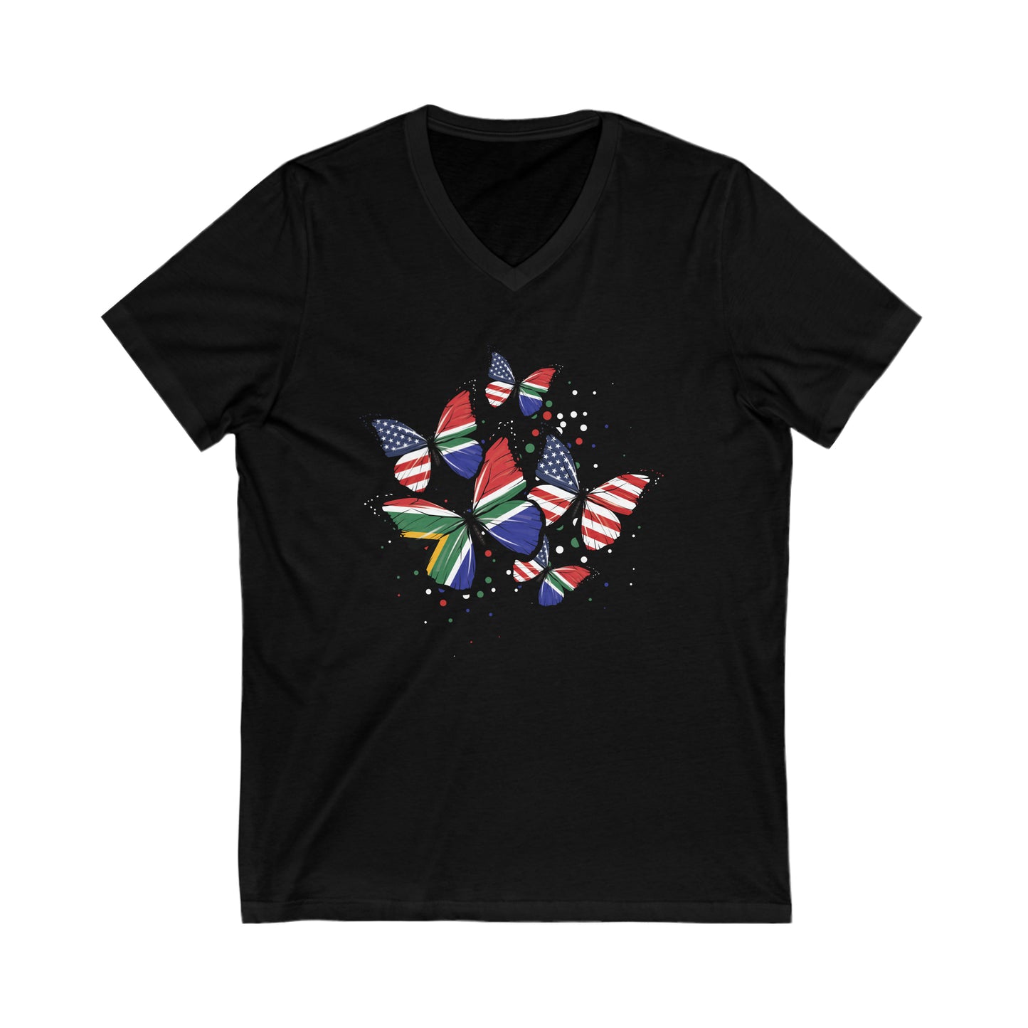 SOUTH AFRICA FLAG V-Neck Shirt, South Africa tshirt,  South african flag Bella & Canvas tee