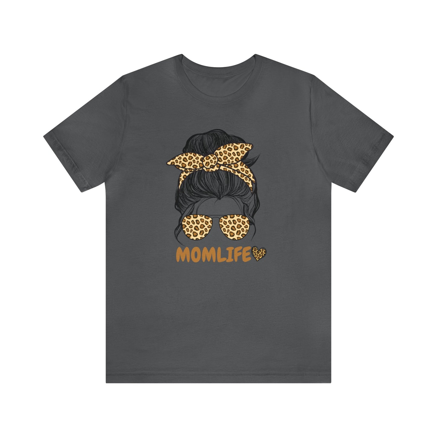 Cheetah Print Mom Shirt, Mom Life Shirt, Mother's Day Gift for Mom, Leopard Cheetah Print with Messy Bun, animal print tee, Funny Mom tShirt