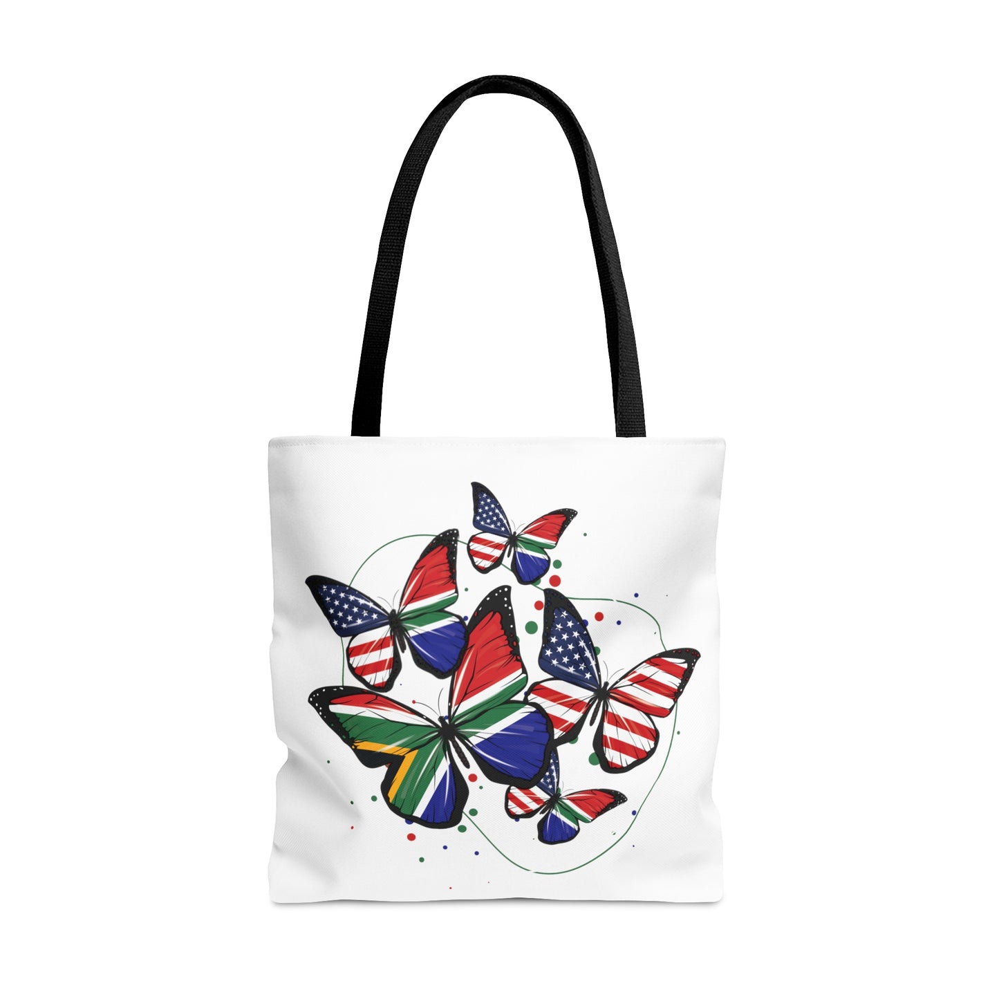 Tote Bag Butterfly South Africa Usa Flag