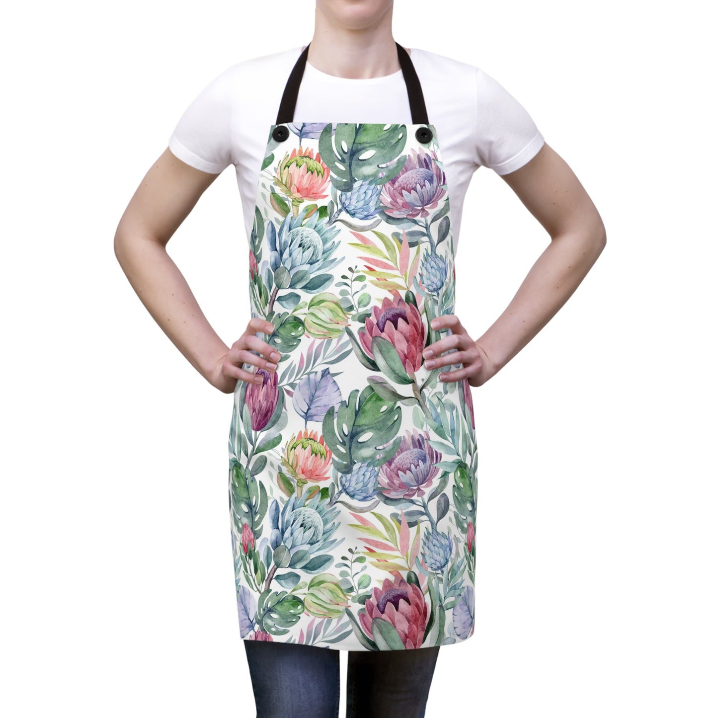 PROTEA FLOWER APRON, South African apron for ouma, Suid Afrika voorskoot, Botanical aprons for mom, Hostess gift, Housewarming gift