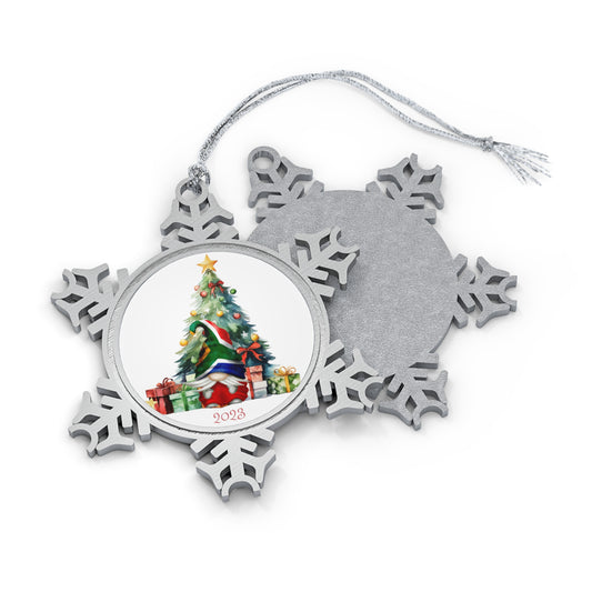 Pewter Snowflake Ornament, SAFFA, Christmas ornament, Kersfees ornament, South Africa