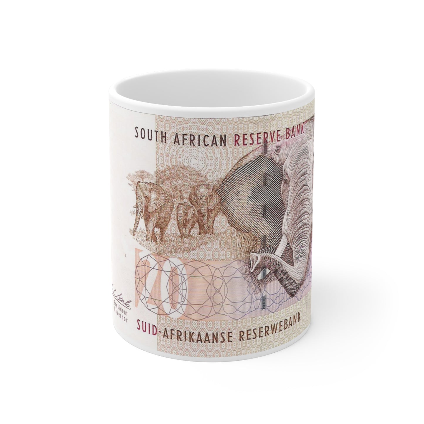 SOUTH AFRICA MONEY Mug, South Africa gift, south african elephant mug, gift for south african, south africa house warming gift