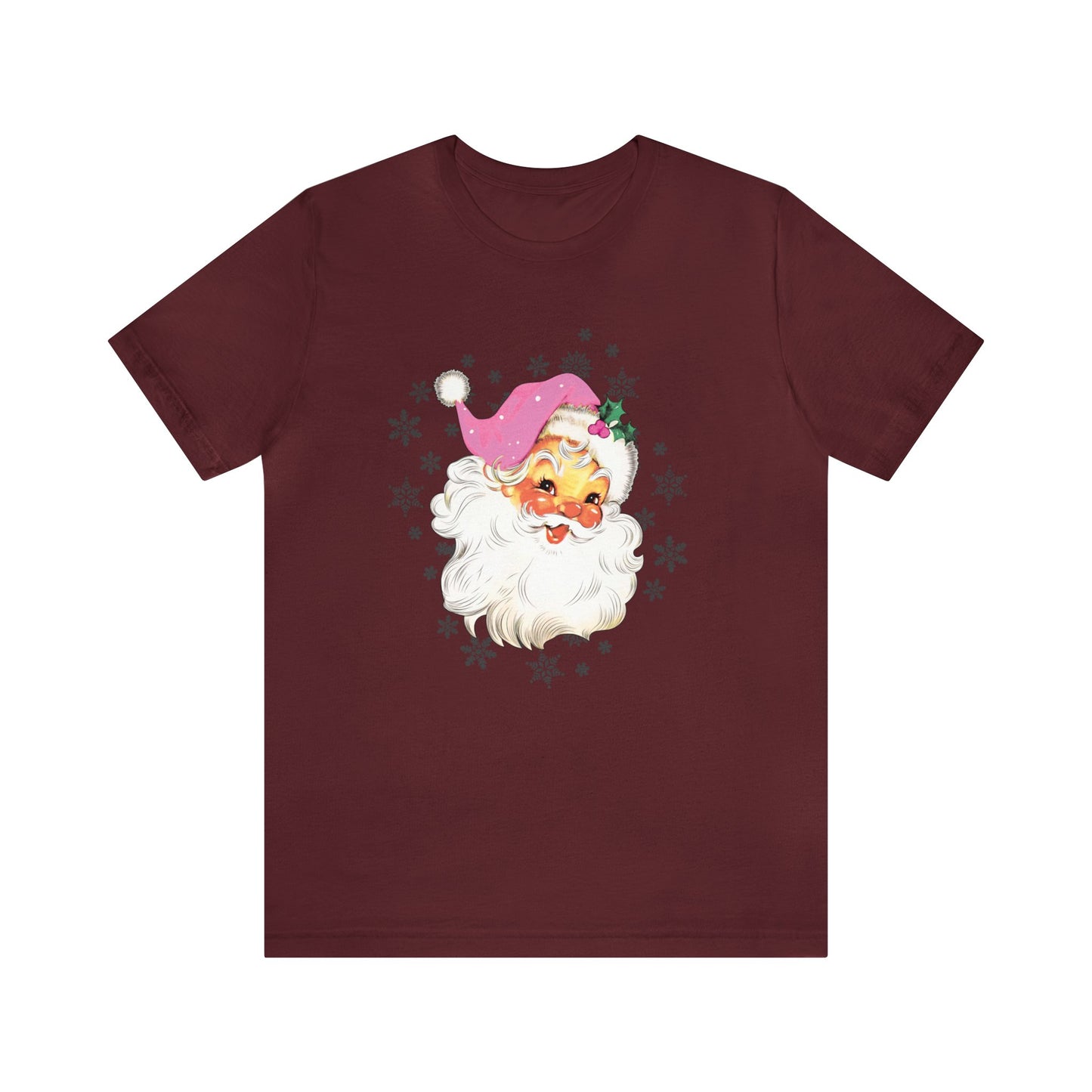 PINK SANTA Shirt, Vintage Santa tee, Retro Pink Santa tshirt, Classic Christmas T-shirt, gift for Women, pink xmas, Santa t-shirt