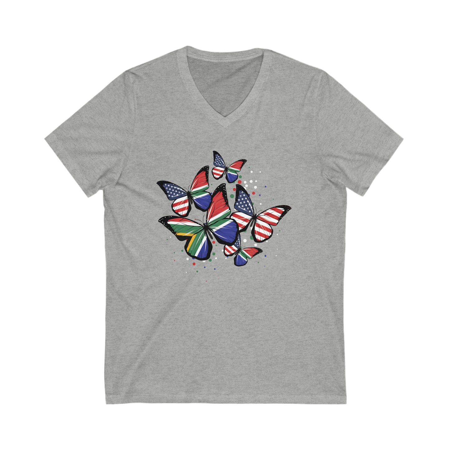 SOUTH AFRICA FLAG V-Neck Shirt, South Africa tshirt,  South african flag Bella & Canvas tee