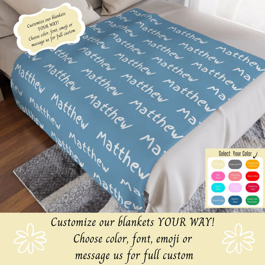 Personalized Name Minky Blanket