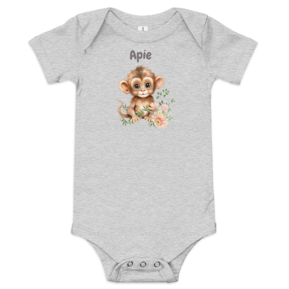 AFRIKAANS BABY Apie one-piece bodysuit, Monkey babygrow, South Africa baby, Afrikaans new mom gift, Afrikaans baby shower, SAFFA baby