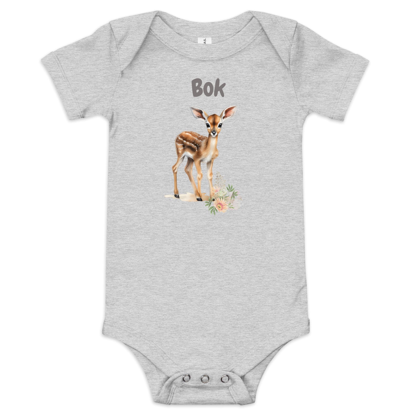 AFRIKAANS BABY Bok one-piece bodysuit, buck babygrow, South Africa baby, Afrikaans new mom gift, Afrikaans baby shower, SAFFA deer baby