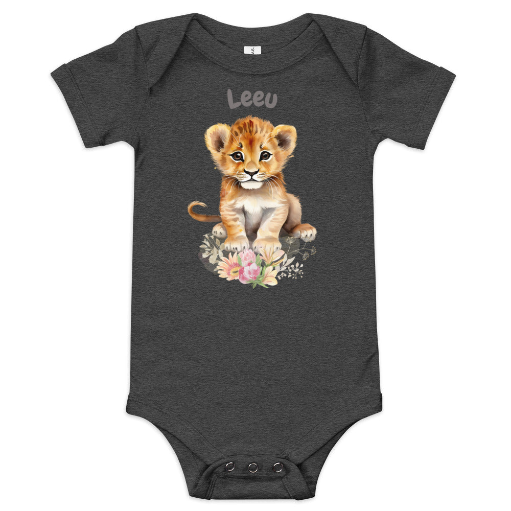 AFRIKAANS BABY Leeu one-piece bodysuit, lion babygrow, South Africa baby, Afrikaans new mom gift, Afrikaans baby shower, SAFFA baby outfit