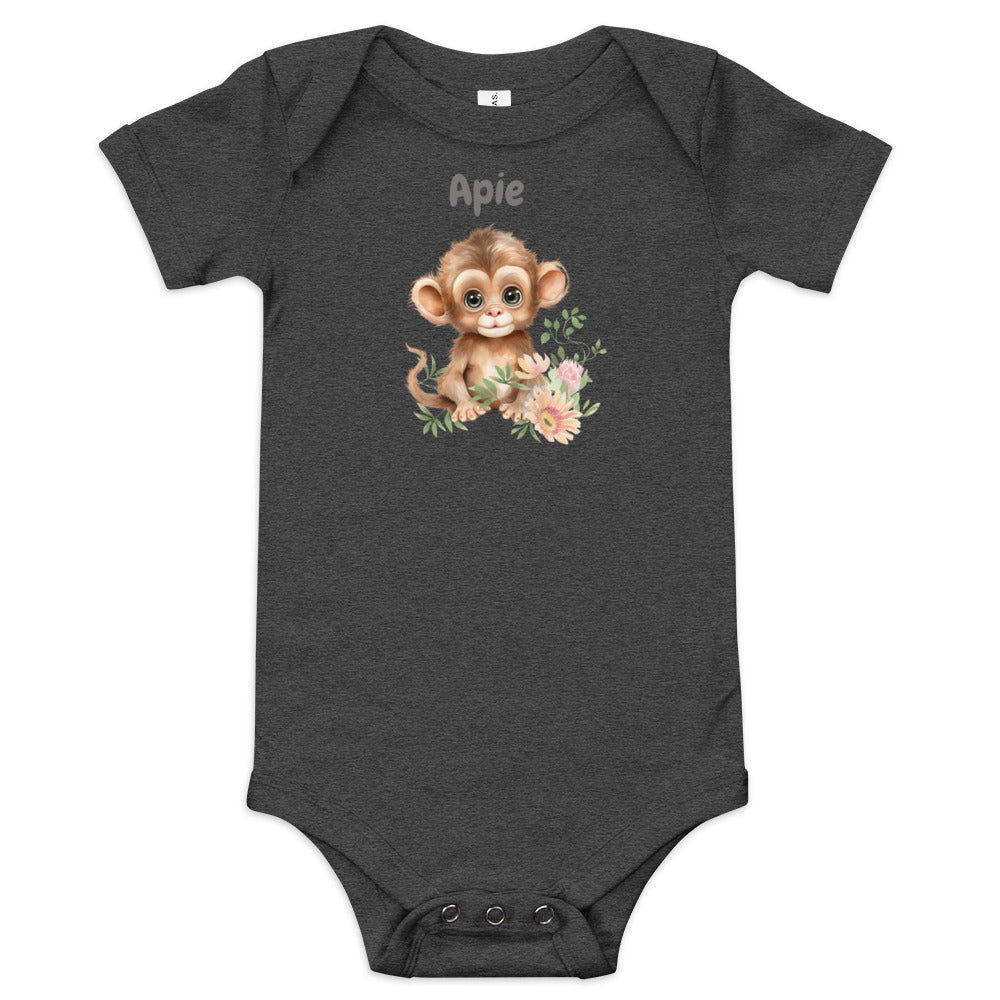 AFRIKAANS BABY Apie one-piece bodysuit, Monkey babygrow, South Africa baby, Afrikaans new mom gift, Afrikaans baby shower, SAFFA baby