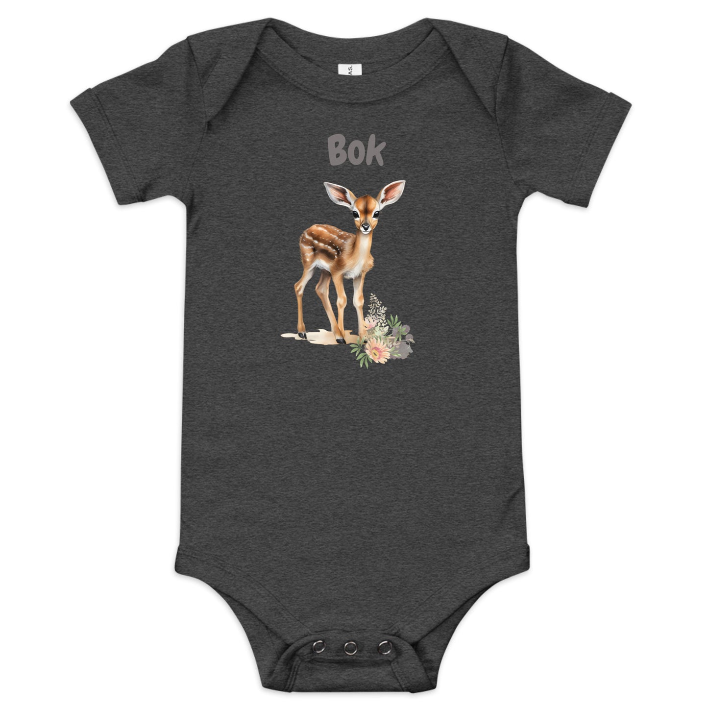 AFRIKAANS BABY Bok one-piece bodysuit, buck babygrow, South Africa baby, Afrikaans new mom gift, Afrikaans baby shower, SAFFA deer baby