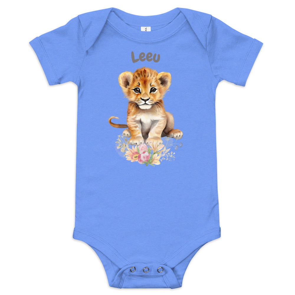 AFRIKAANS BABY Leeu one-piece bodysuit, lion babygrow, South Africa baby, Afrikaans new mom gift, Afrikaans baby shower, SAFFA baby outfit