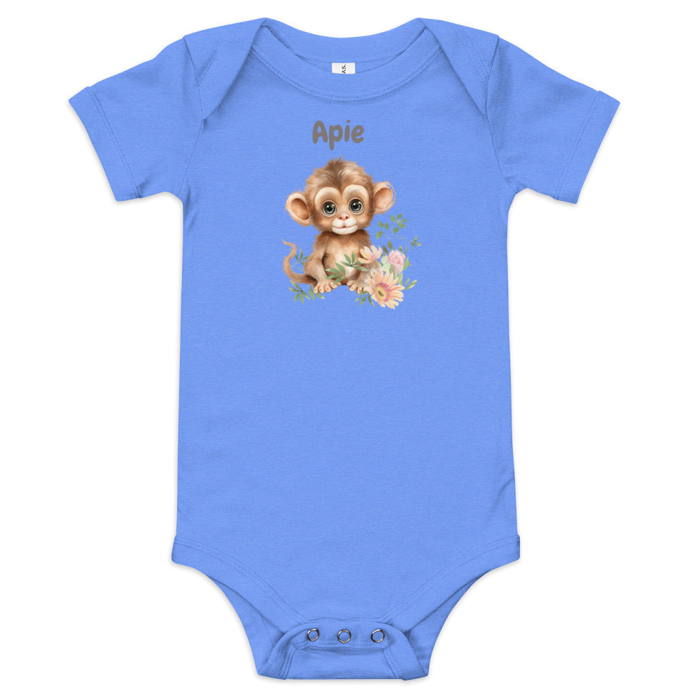 AFRIKAANS BABY Apie one-piece bodysuit, Monkey babygrow, South Africa baby, Afrikaans new mom gift, Afrikaans baby shower, SAFFA baby