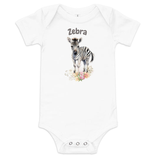 AFRIKAANS BABY Kwagga one-piece bodysuit, Zebra babygrow, South Africa baby, Afrikaans new mom gift, Afrikaans baby shower, SAFFA baby