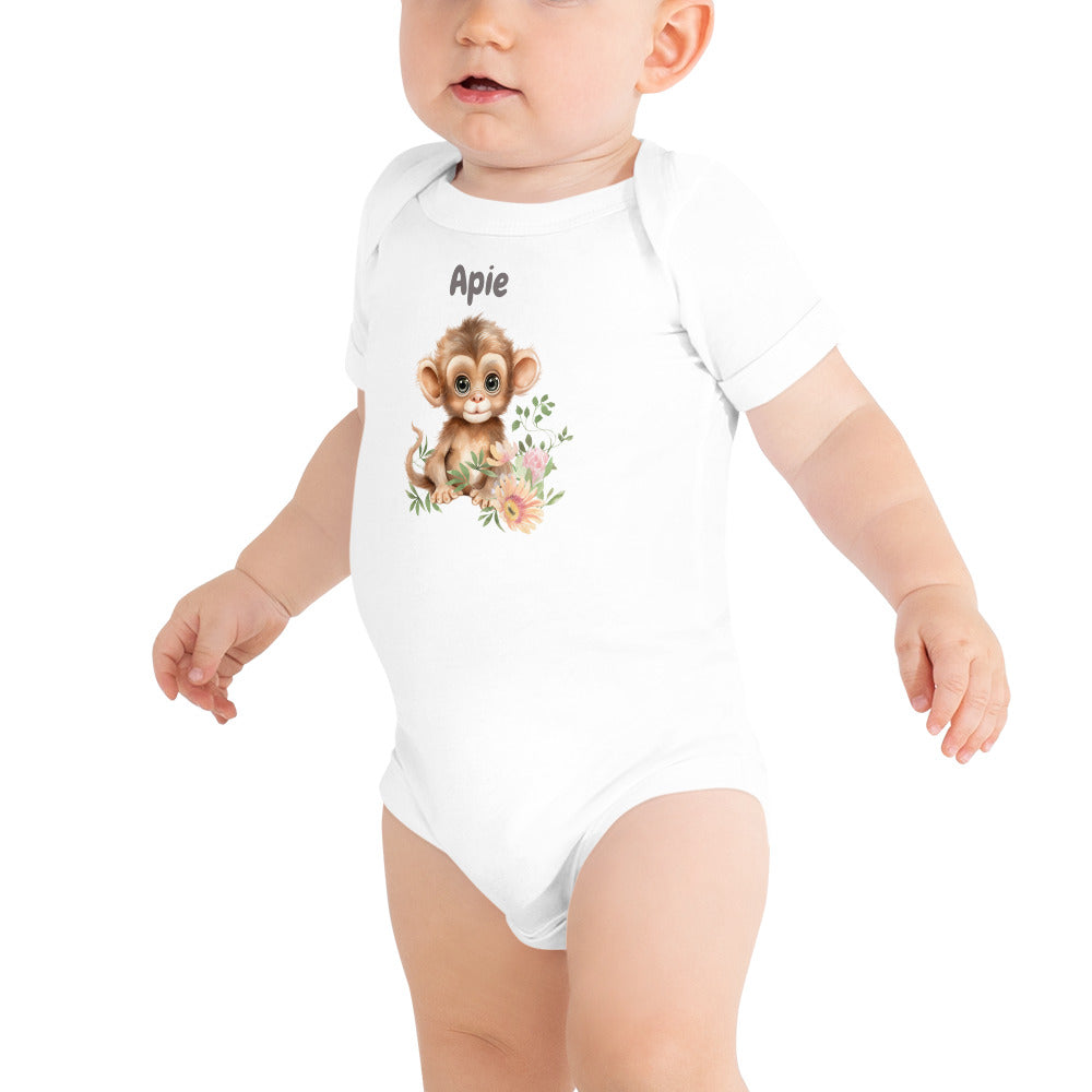 AFRIKAANS BABY Apie one-piece bodysuit, Monkey babygrow, South Africa baby, Afrikaans new mom gift, Afrikaans baby shower, SAFFA baby