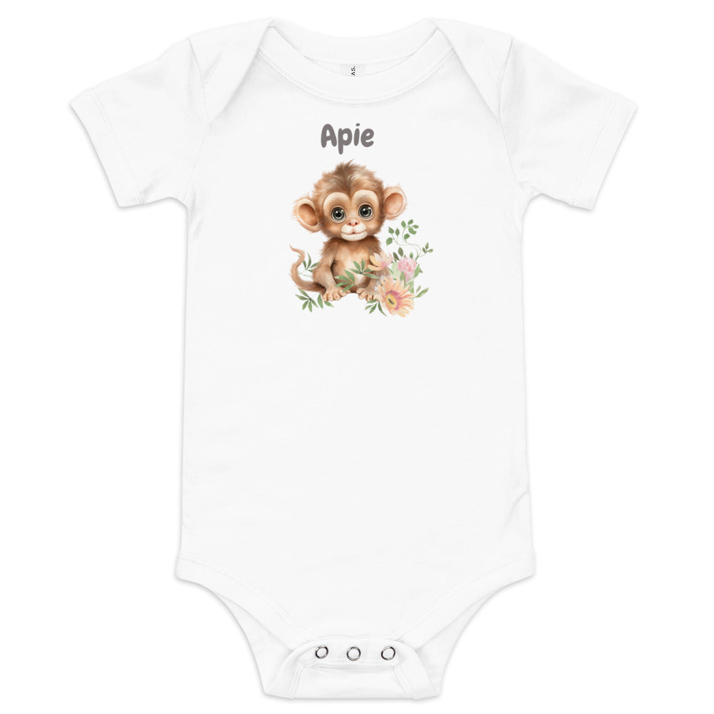 AFRIKAANS BABY Apie one-piece bodysuit, Monkey babygrow, South Africa baby, Afrikaans new mom gift, Afrikaans baby shower, SAFFA baby