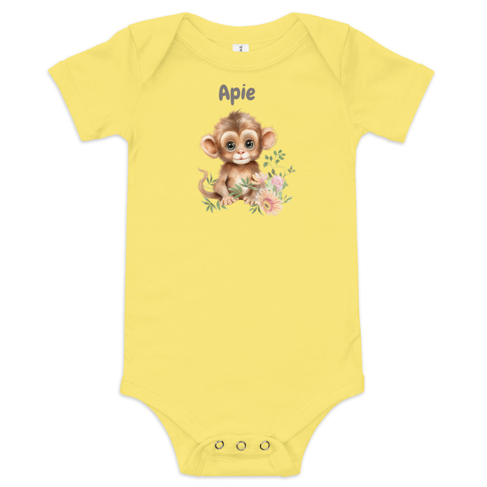 AFRIKAANS BABY Apie one-piece bodysuit, Monkey babygrow, South Africa baby, Afrikaans new mom gift, Afrikaans baby shower, SAFFA baby