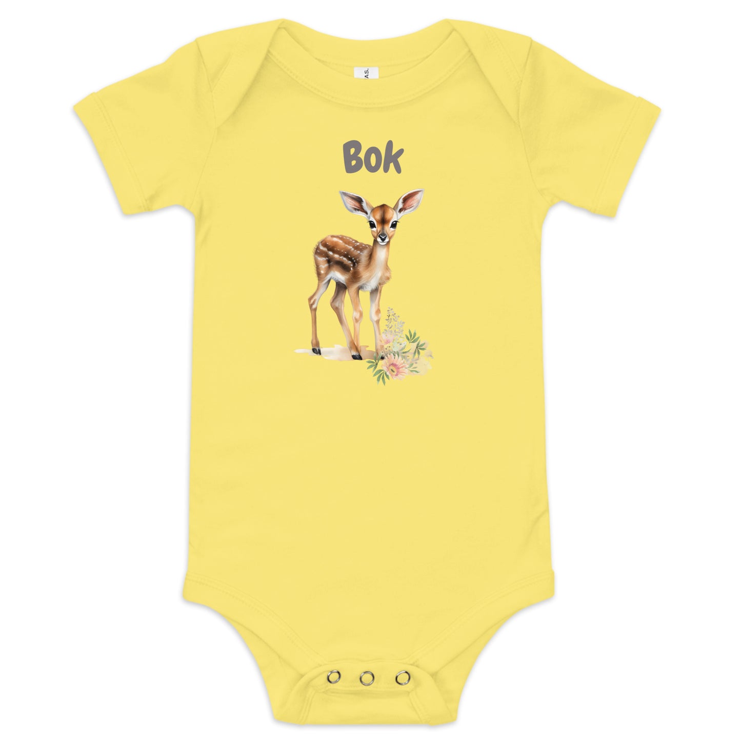 AFRIKAANS BABY Bok one-piece bodysuit, buck babygrow, South Africa baby, Afrikaans new mom gift, Afrikaans baby shower, SAFFA deer baby